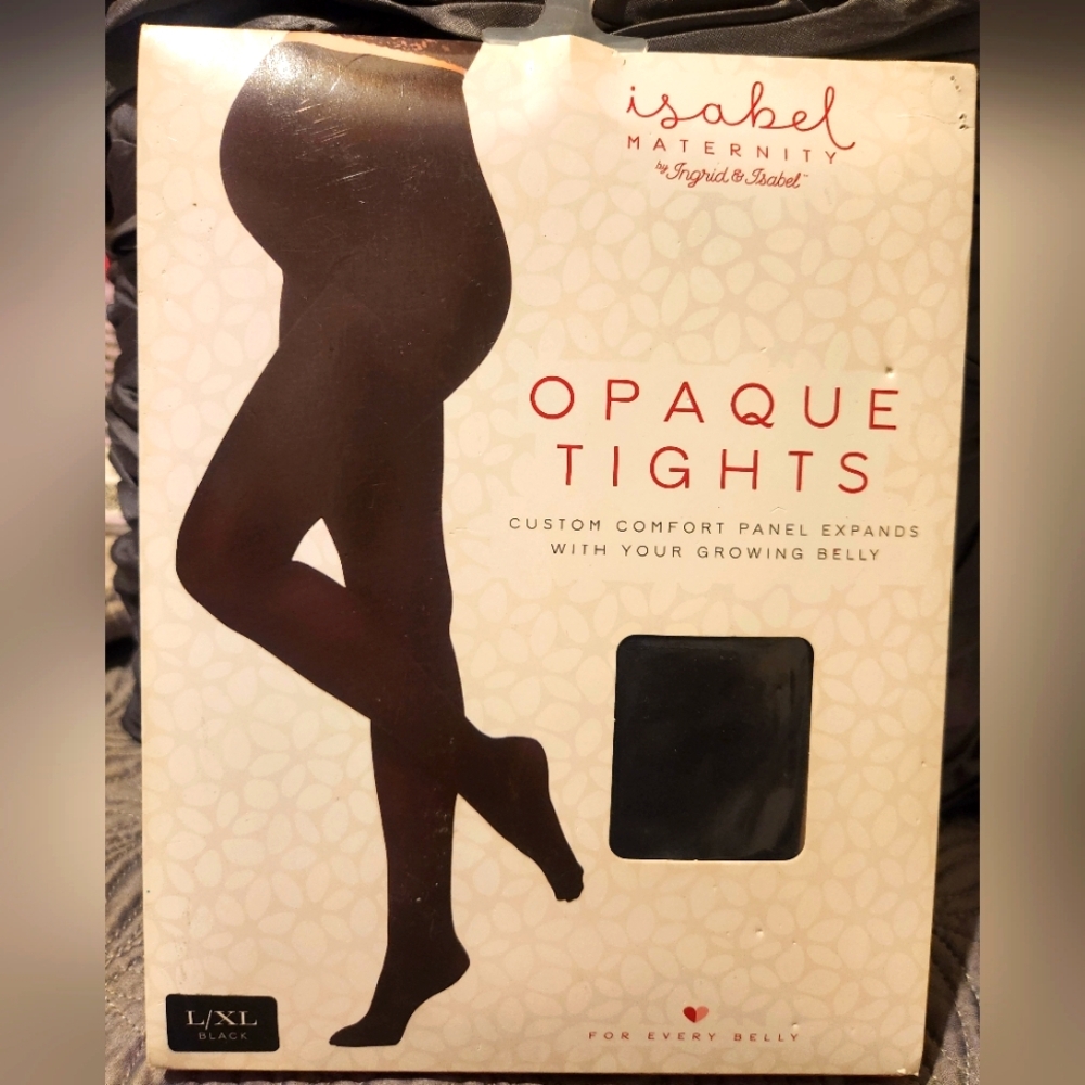 Isabel Maternity by Ingrid & Isabel Black Opaque Tights L/XL